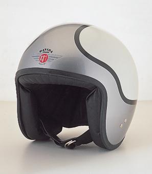 Classic Jet Two Tone De Luxe weiß/silber XL | mit Visierknöpfen
