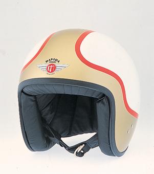 Classic Jet Two Tone De Luxe weiß/gold M | ohne Visierknöpfen