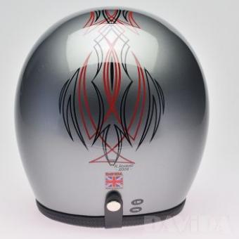 Classic Jet Standard silver pin stripe glänzend XL | ohne Visierknöpfen