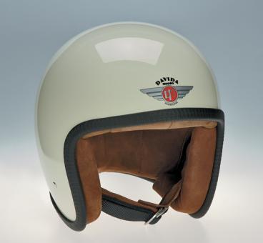 Speedster Standard creme braunes Leder S | mit Visierknöpfen