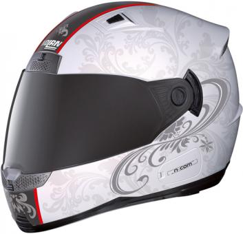 N85 Stylish weiß-metallic-schwarz-rot L Fb. 22 | L