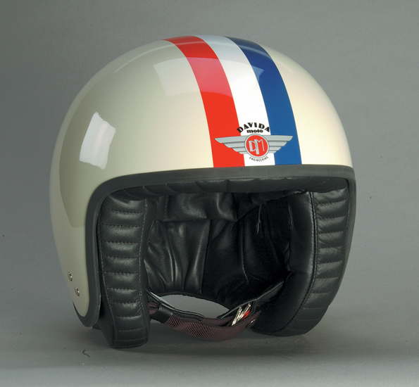 Jet Two Tone Cream blau/weiß/rot Streifen XS | ohne Visierknöpfen